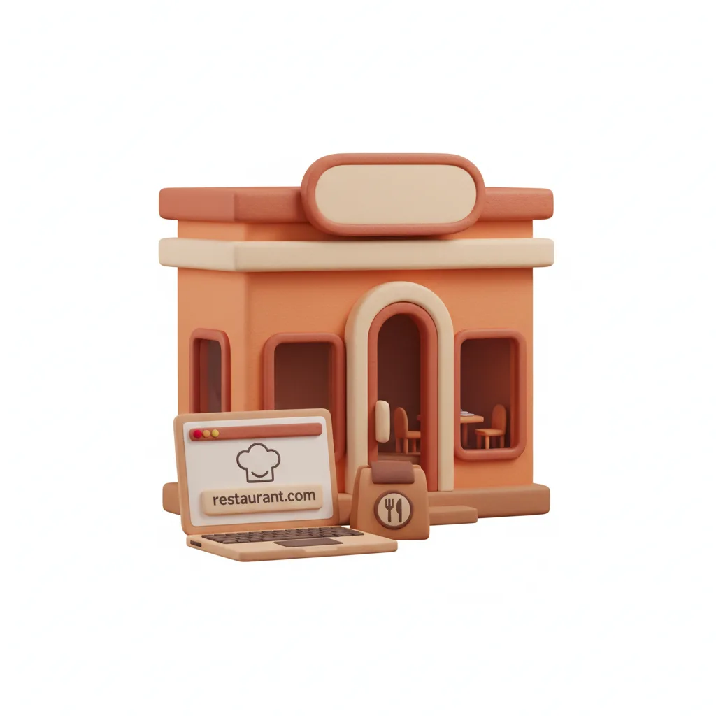 Restaurante divulgando site próprio de delivery