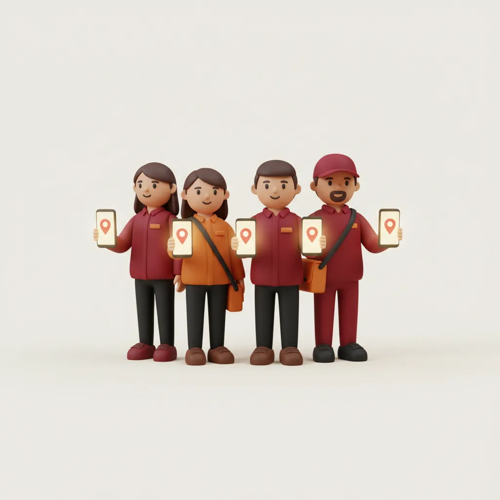 Equipe e entregadores