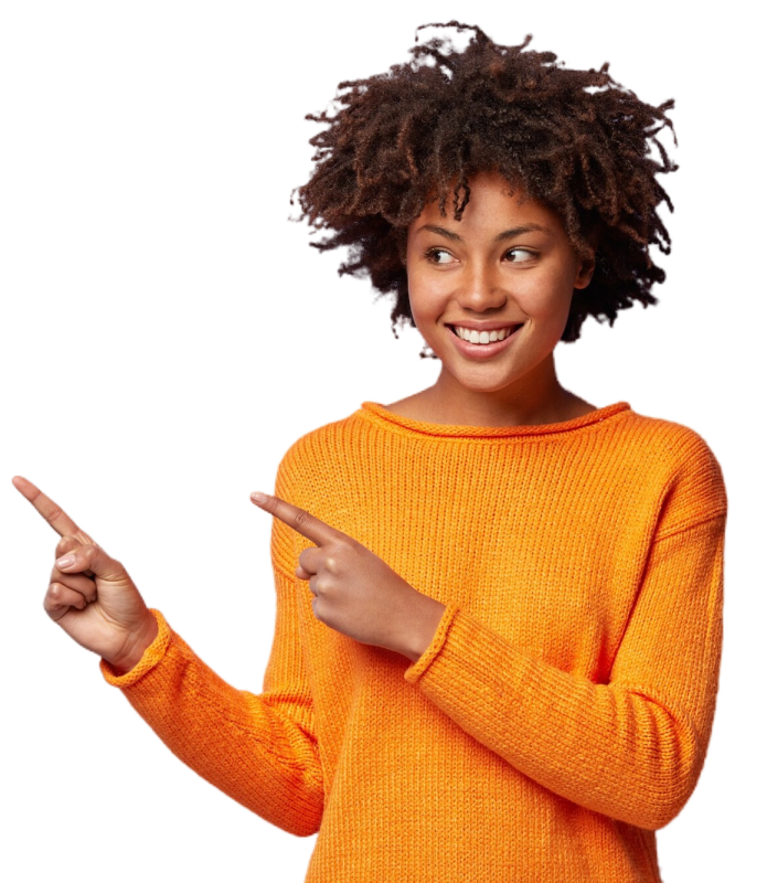 african-american-woman-orange-jumper